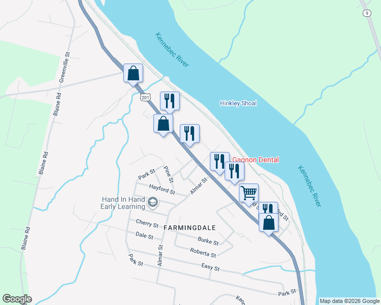 map of restaurants, bars, coffee shops, grocery stores, and more near 655 Maine Avenue in Farmingdale