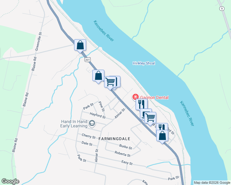 map of restaurants, bars, coffee shops, grocery stores, and more near 655 Maine Avenue in Farmingdale