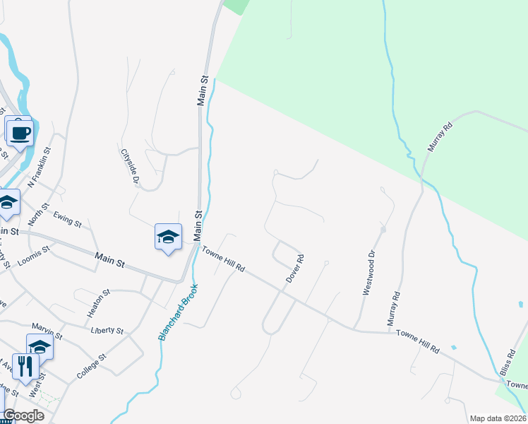 map of restaurants, bars, coffee shops, grocery stores, and more near 135 Chestnut Hill Road in Montpelier