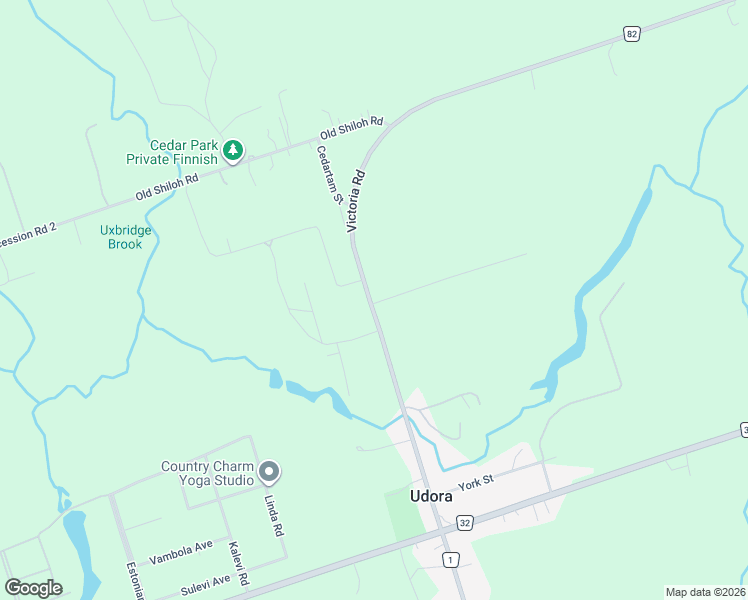 map of restaurants, bars, coffee shops, grocery stores, and more near 111 Victoria Road in Georgina