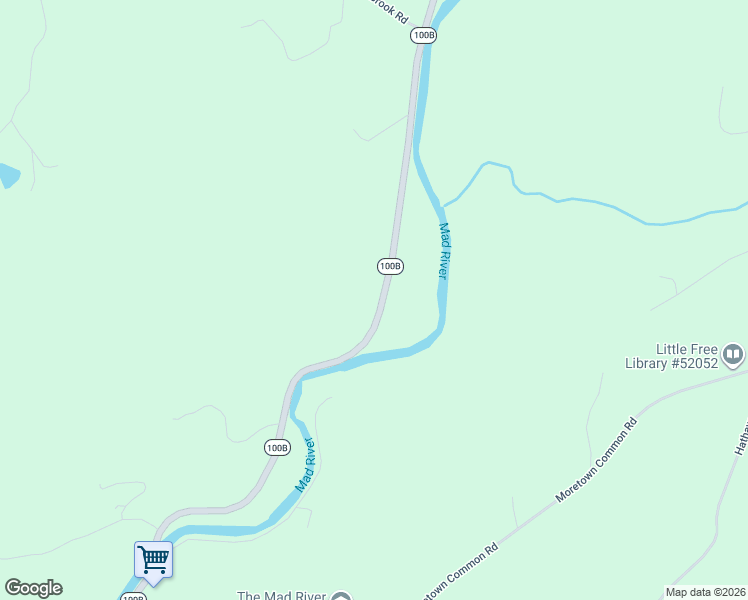 map of restaurants, bars, coffee shops, grocery stores, and more near 2443 Vermont 100B in Moretown