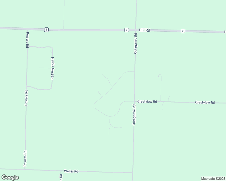 map of restaurants, bars, coffee shops, grocery stores, and more near W185 Meadow Ridge Trail in Kaukauna