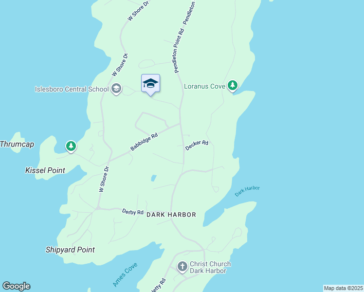 map of restaurants, bars, coffee shops, grocery stores, and more near 503 Pendleton Point Road in Islesboro