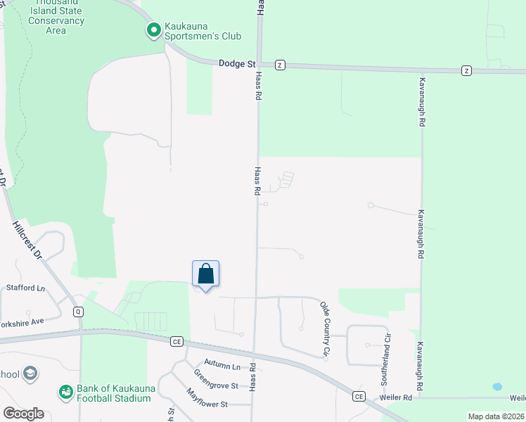 map of restaurants, bars, coffee shops, grocery stores, and more near 11 Links Ct in Kaukauna