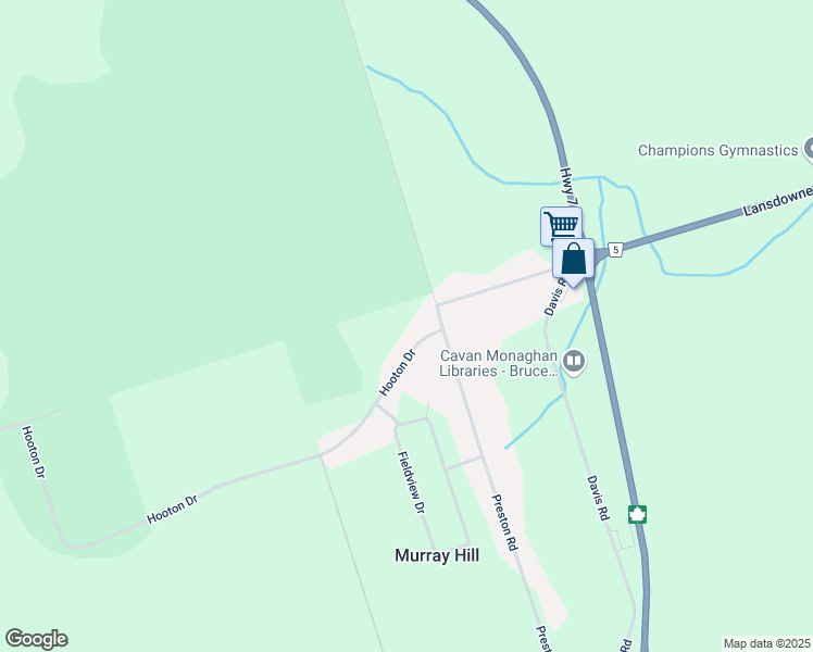 map of restaurants, bars, coffee shops, grocery stores, and more near 1750 Hooton Drive in Cavan
