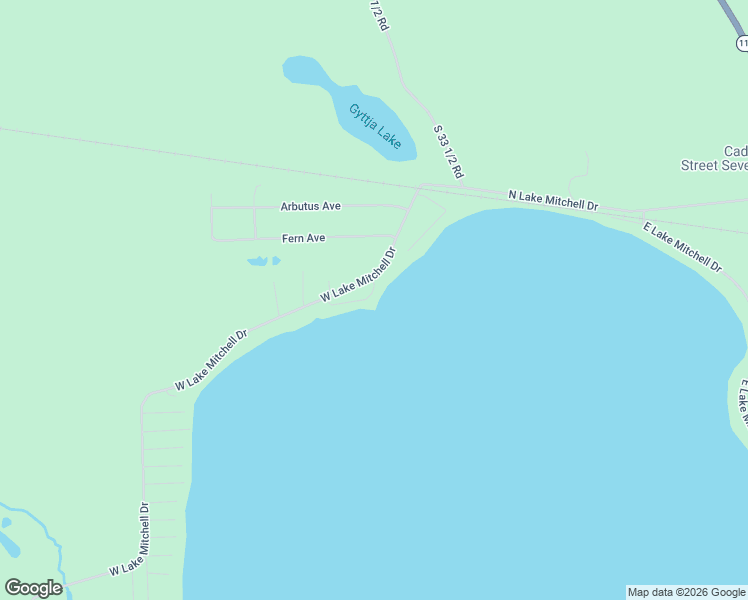 map of restaurants, bars, coffee shops, grocery stores, and more near 3100-3300 Paul Bunyan Drive in Cadillac