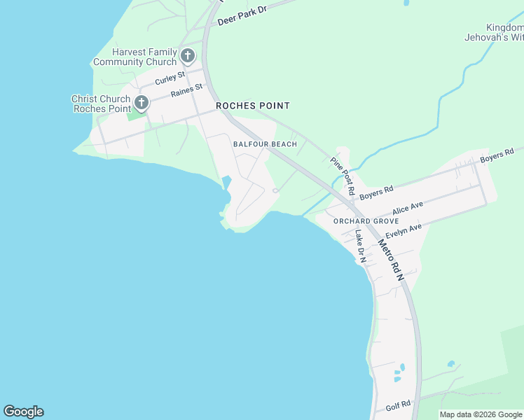 map of restaurants, bars, coffee shops, grocery stores, and more near 9 Tikvah Circle in Georgina