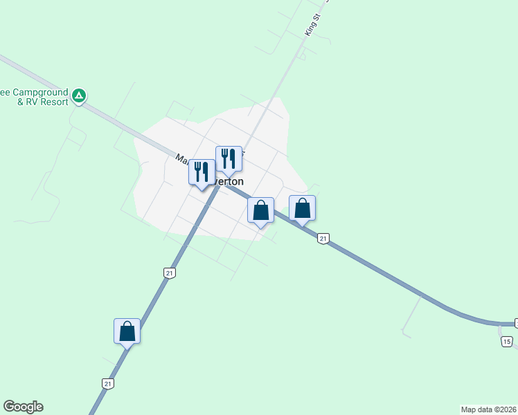 map of restaurants, bars, coffee shops, grocery stores, and more near 84 Main Street in Tiverton