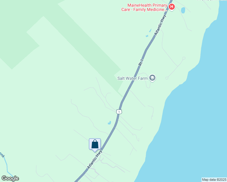 map of restaurants, bars, coffee shops, grocery stores, and more near 2254 Atlantic Highway in Lincolnville