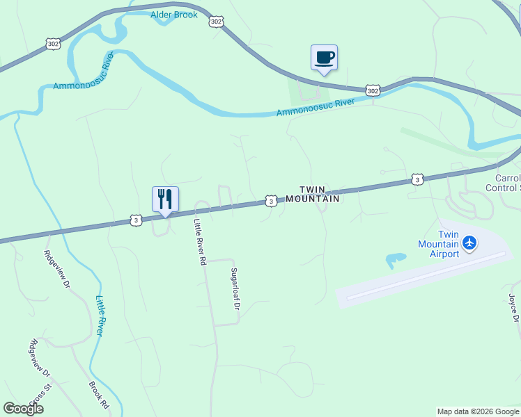 map of restaurants, bars, coffee shops, grocery stores, and more near 491 U.S. 3 in Jefferson