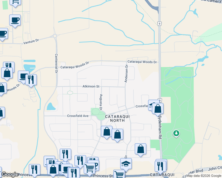 map of restaurants, bars, coffee shops, grocery stores, and more near in Kingston