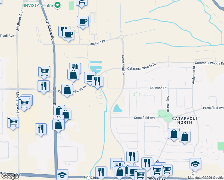 map of restaurants, bars, coffee shops, grocery stores, and more near 1015 Terra Verde Way in Kingston