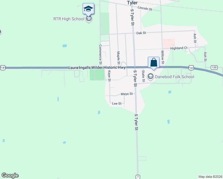 map of restaurants, bars, coffee shops, grocery stores, and more near 502 Kaye Street in Tyler