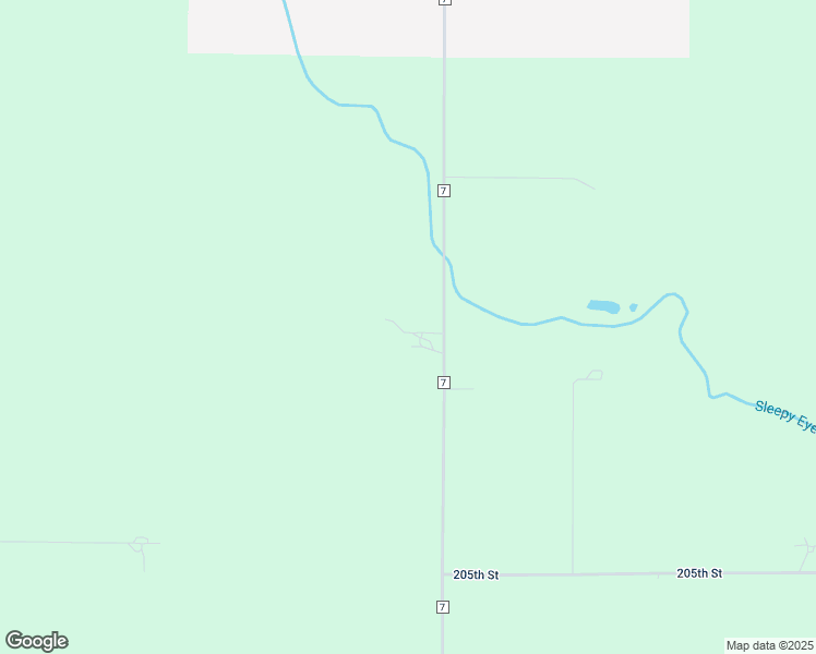 map of restaurants, bars, coffee shops, grocery stores, and more near 20971 County Road 7 in Sleepy Eye