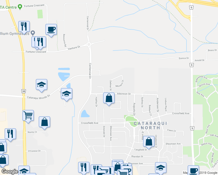 map of restaurants, bars, coffee shops, grocery stores, and more near 2617 Delmar Street in Kingston