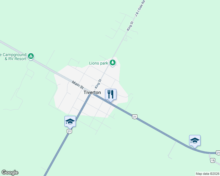 map of restaurants, bars, coffee shops, grocery stores, and more near 54 Ross Street in Tiverton