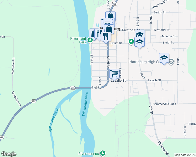 map of restaurants, bars, coffee shops, grocery stores, and more near 640 South 2nd Street in Harrisburg
