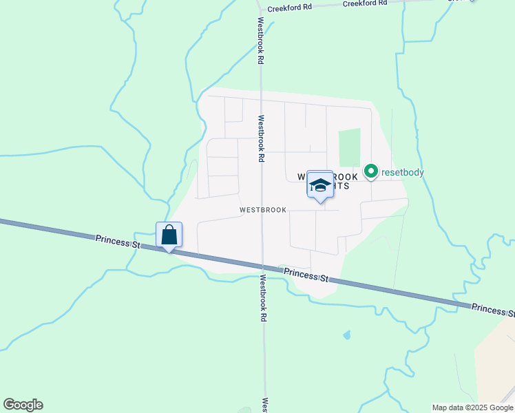 map of restaurants, bars, coffee shops, grocery stores, and more near 1217 Westbrook Road in Kingston