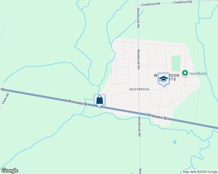 map of restaurants, bars, coffee shops, grocery stores, and more near 722 Kananaskis Drive in Kingston