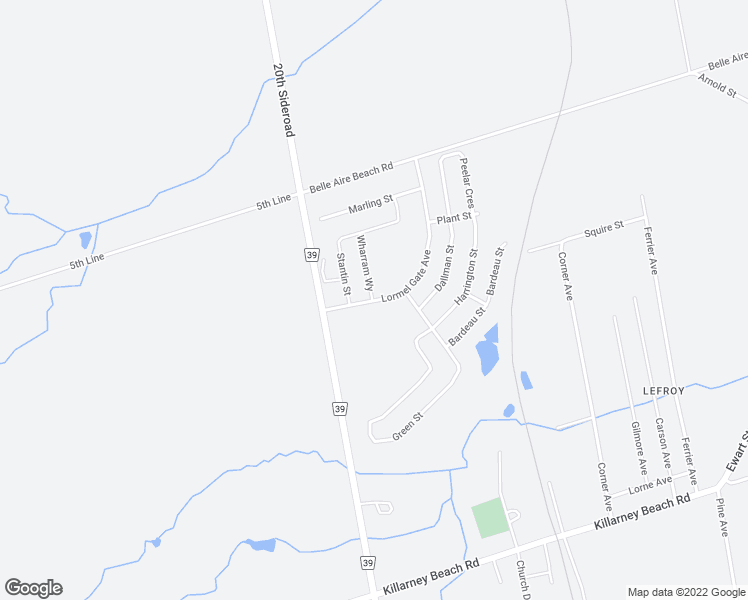 map of restaurants, bars, coffee shops, grocery stores, and more near 1447 Lormel Gate Avenue in Innisfil