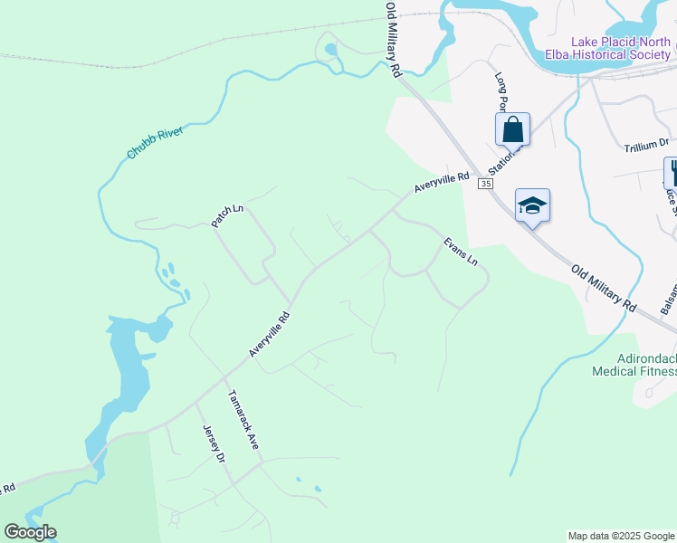 map of restaurants, bars, coffee shops, grocery stores, and more near 75-79 Court Highway 23 in Lake Placid