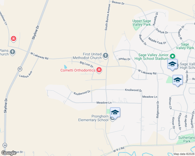 map of restaurants, bars, coffee shops, grocery stores, and more near 2100 Big Wood Drive in Gillette