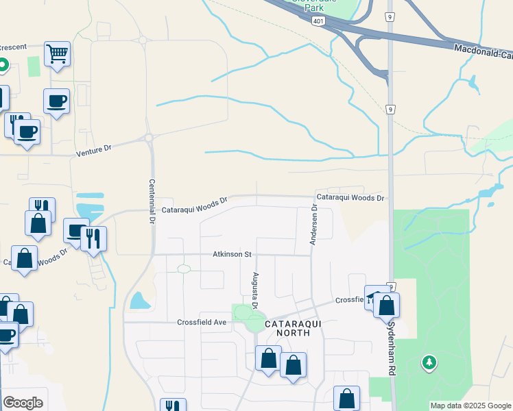 map of restaurants, bars, coffee shops, grocery stores, and more near Delmar Street in Kingston