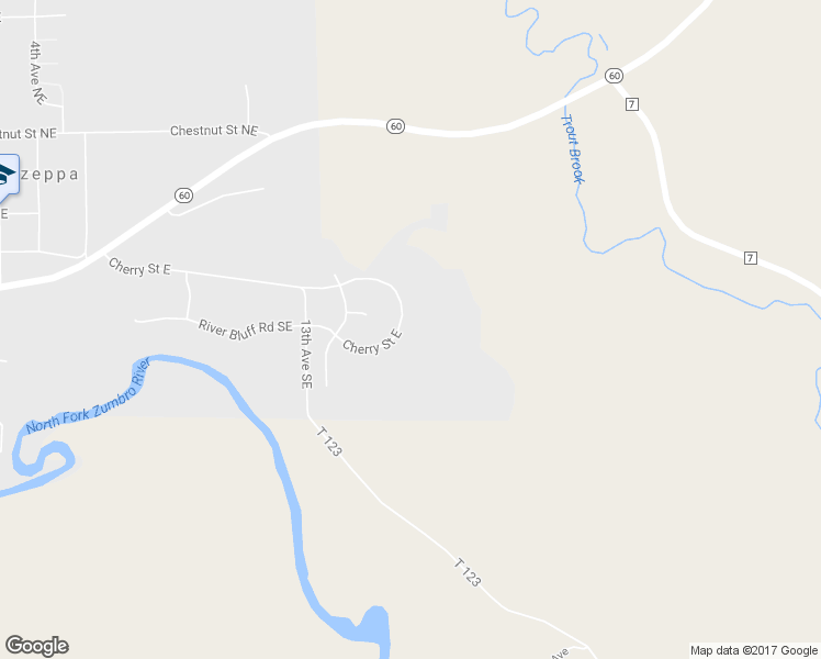 map of restaurants, bars, coffee shops, grocery stores, and more near 1678 Cherry Street East in Mazeppa