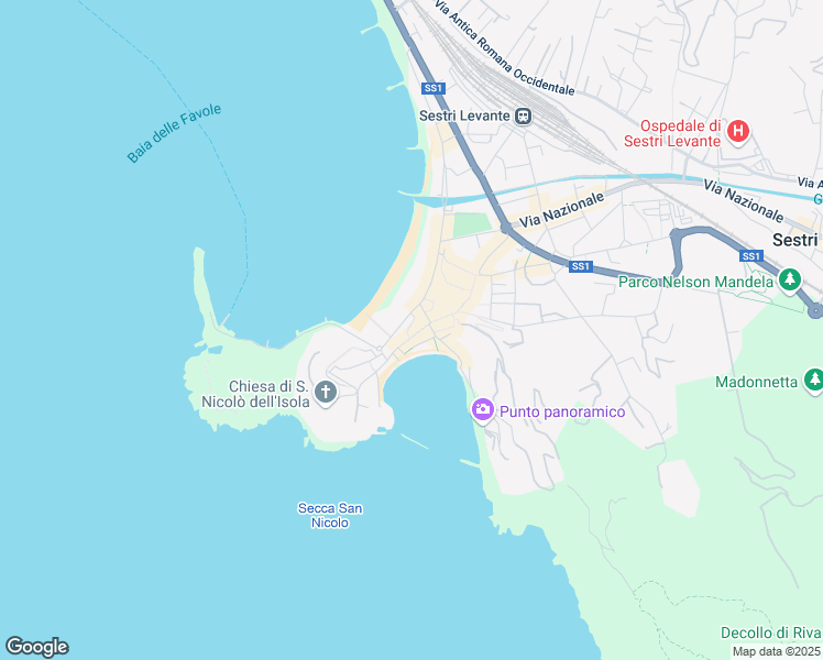 map of restaurants, bars, coffee shops, grocery stores, and more near in Sestri Levante