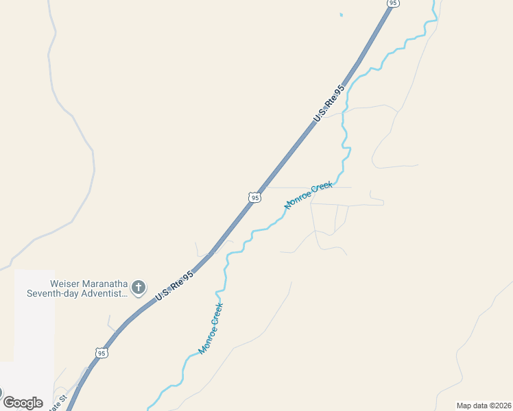 map of restaurants, bars, coffee shops, grocery stores, and more near 822 U.S. 95 in Weiser