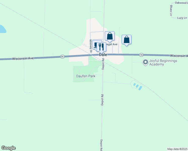 map of restaurants, bars, coffee shops, grocery stores, and more near N831 Depot Road in Fremont