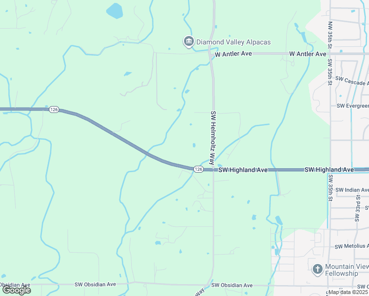 map of restaurants, bars, coffee shops, grocery stores, and more near 4553 Oregon 126 in Redmond