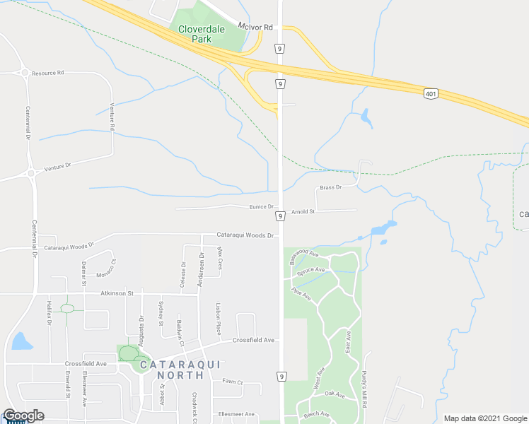 map of restaurants, bars, coffee shops, grocery stores, and more near 253 Eunice Drive in Kingston
