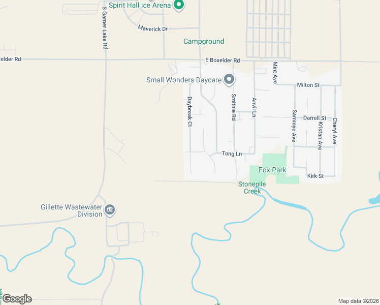 map of restaurants, bars, coffee shops, grocery stores, and more near Nightfall Lane in Gillette