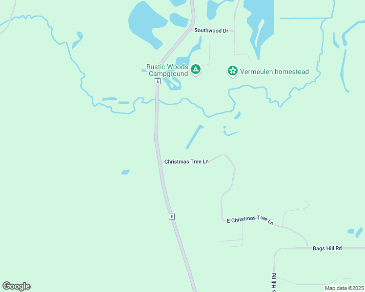 map of restaurants, bars, coffee shops, grocery stores, and more near N842 County Highway E in Waupaca
