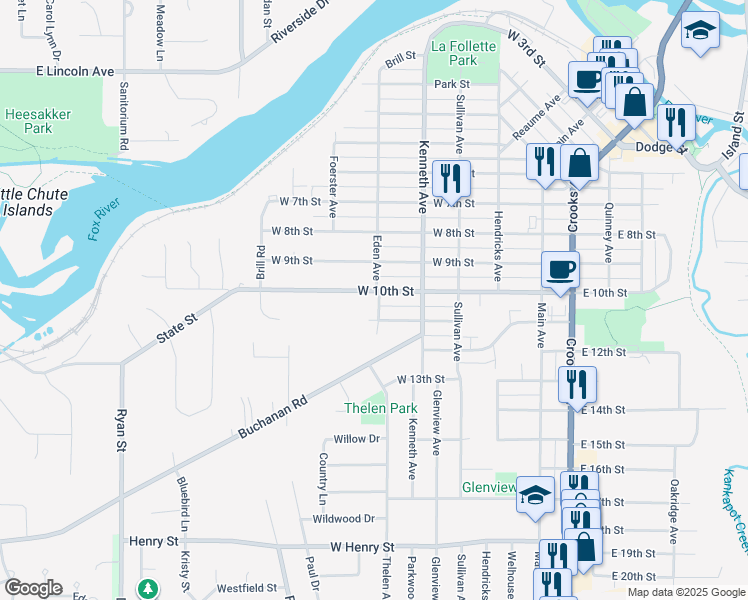 501 West 10th Street, Kaukauna WI Walk Score