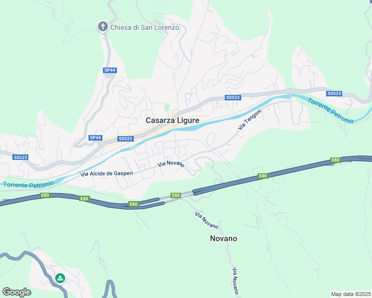 map of restaurants, bars, coffee shops, grocery stores, and more near 2 Via San Lazzaro in Casarza Ligure