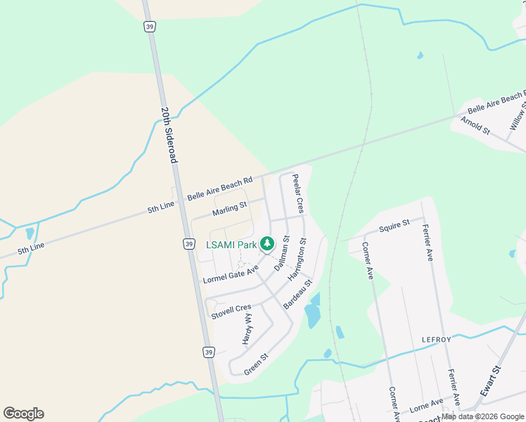 map of restaurants, bars, coffee shops, grocery stores, and more near 1447 Belle Aire Beach Road in Innisfil