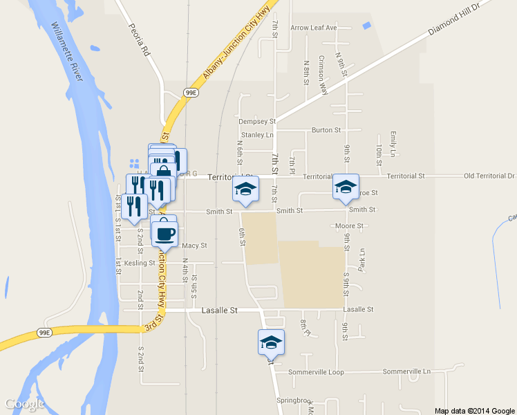map of restaurants, bars, coffee shops, grocery stores, and more near 655 Smith St in Harrisburg