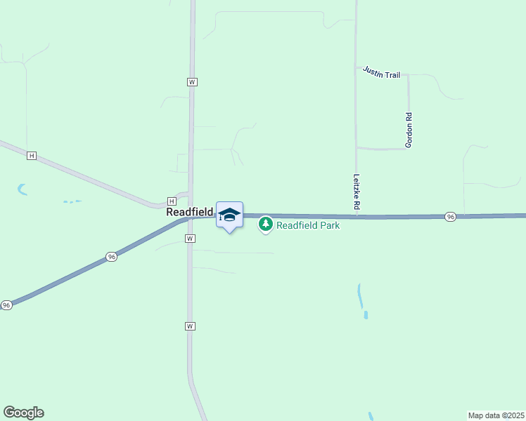 map of restaurants, bars, coffee shops, grocery stores, and more near E9184 Wisconsin 96 in Fremont