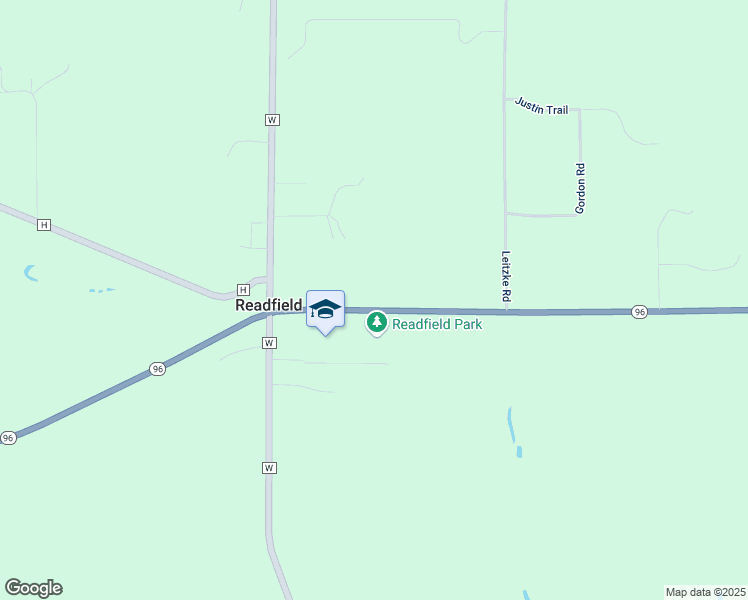map of restaurants, bars, coffee shops, grocery stores, and more near E9184 Wisconsin 96 in Fremont