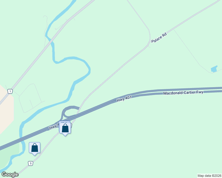 map of restaurants, bars, coffee shops, grocery stores, and more near 974 County Road 5 in Greater Napanee