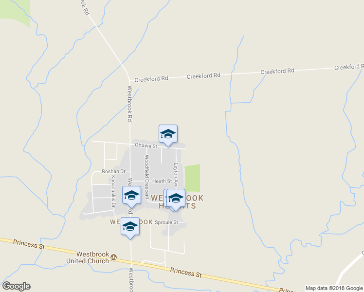 map of restaurants, bars, coffee shops, grocery stores, and more near 1372 Ottawa Street in Kingston