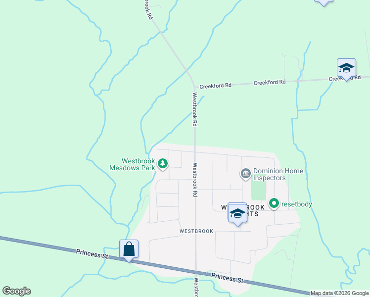 map of restaurants, bars, coffee shops, grocery stores, and more near 828 Windermere Drive in Kingston