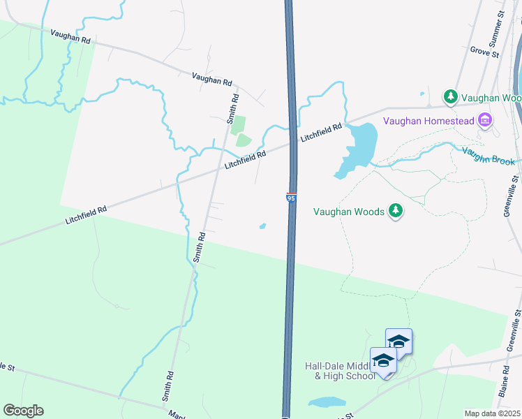 map of restaurants, bars, coffee shops, grocery stores, and more near 18 Hope Drive in Hallowell