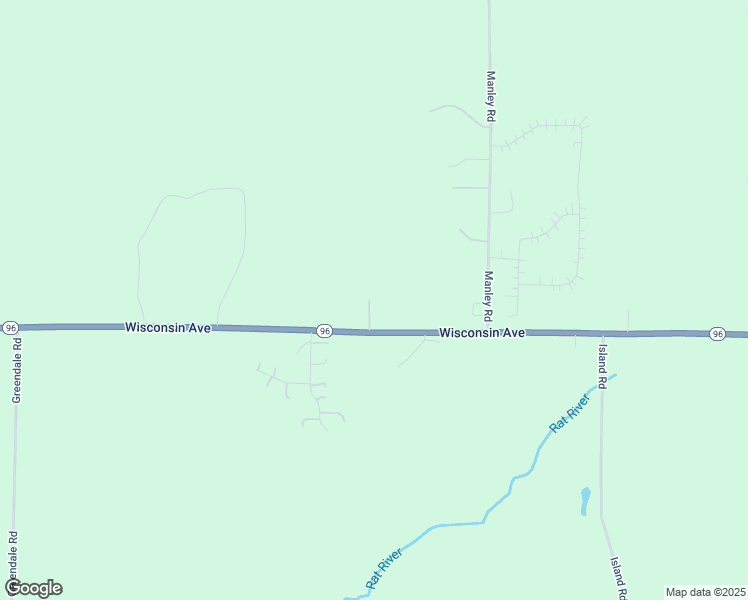 map of restaurants, bars, coffee shops, grocery stores, and more near W8202 Wisconsin Avenue in Hortonville