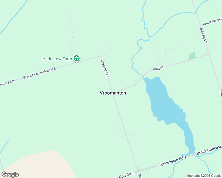 map of restaurants, bars, coffee shops, grocery stores, and more near 16700 Sideroad 17A in Sunderland