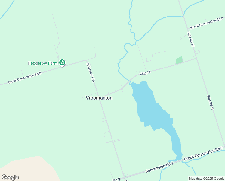 map of restaurants, bars, coffee shops, grocery stores, and more near 16700 Sideroad 17A in Sunderland