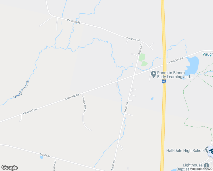 map of restaurants, bars, coffee shops, grocery stores, and more near 158 Litchfield Road in Hallowell