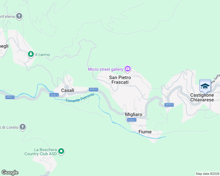 map of restaurants, bars, coffee shops, grocery stores, and more near 1 Via Carozzo in San Pietro Frascati